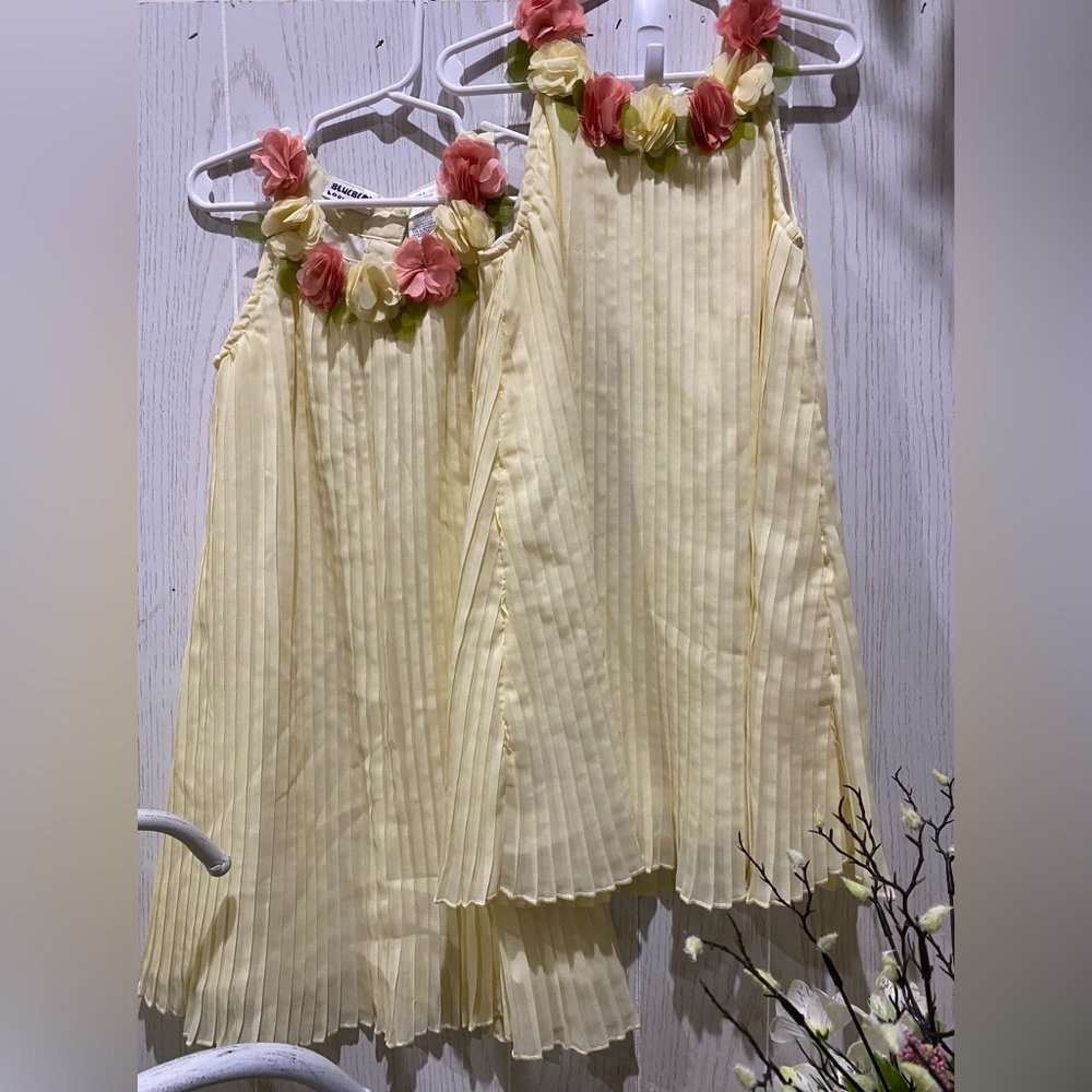 Blueberi Boulevard Girl Yellow Dress Size 5&6